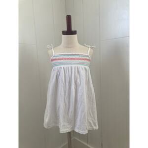 Old Navy Smocked White Sun Dress, Size 3T